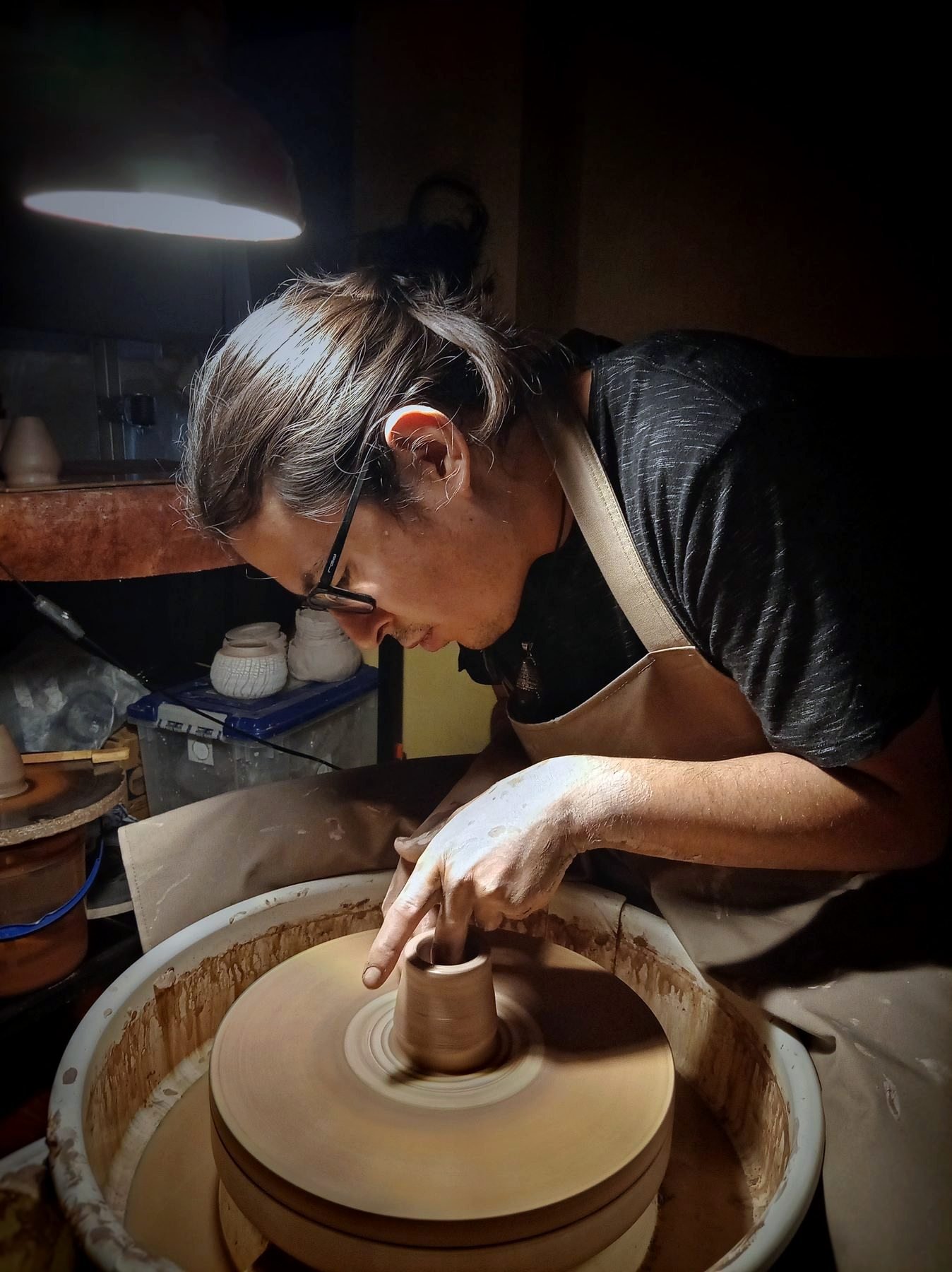 Alfredo Añazgo Andrade trabajando